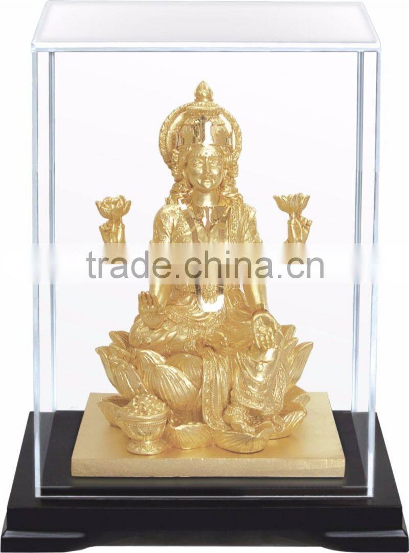 Gold foil peacock statue in Display box promotion gift