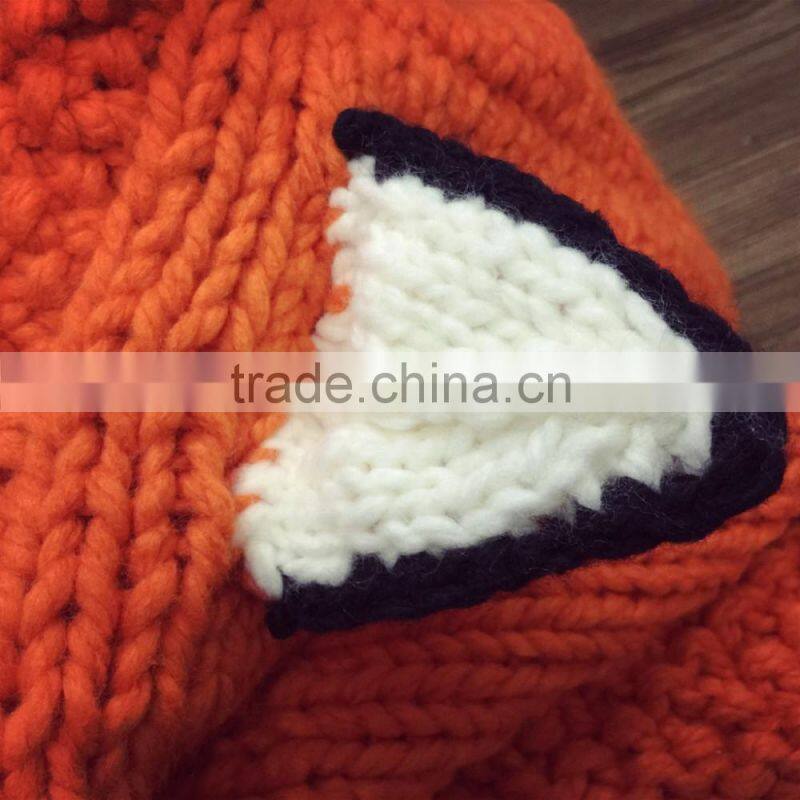 2015 New Design Fox Ear Winter Windproof Baby Hats And Scarf Set For Kids Boys Girls Shapka Caps