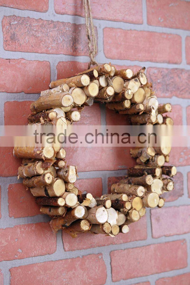 Birch Logs Wreath