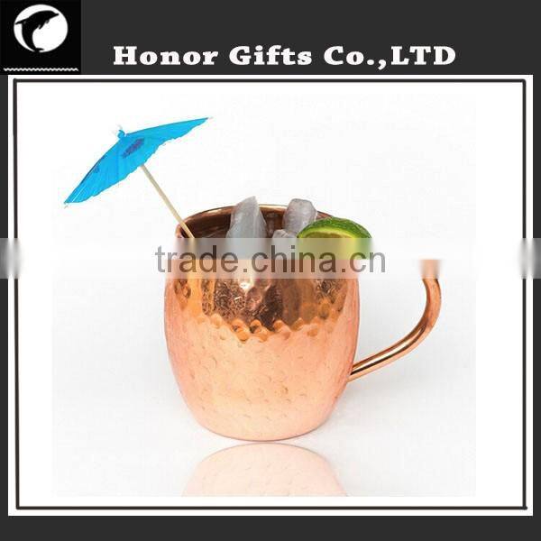 Professinal Munafacturer 100% Solid Pure Copper Moscow Mule Mug