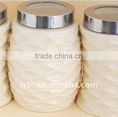3pcs ceramic canister jar set