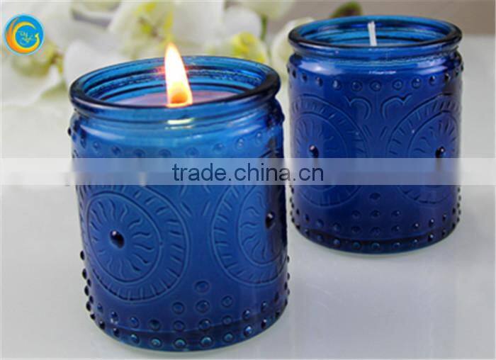 wax candle jar glass candle jar,color candle glass,tea light holder