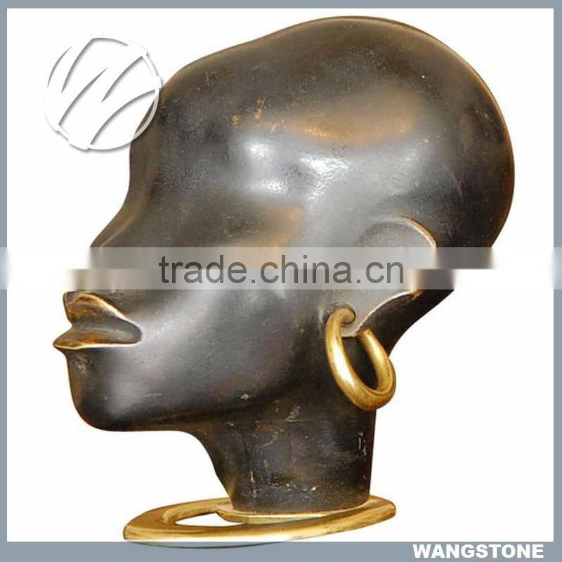 Indian Human Modern Woman Head Sculpture