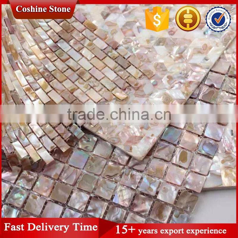 North america Designer home decor penny round shell mosaic tiles
