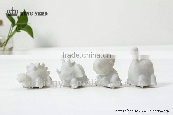 white dinosaur for children day with soft plastic dinosaur toys