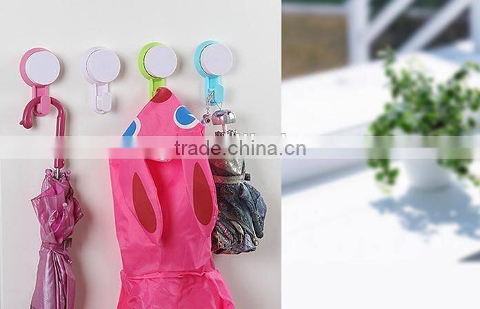 Vacuum suction cup kitchen and bathroom plastic hook/holder