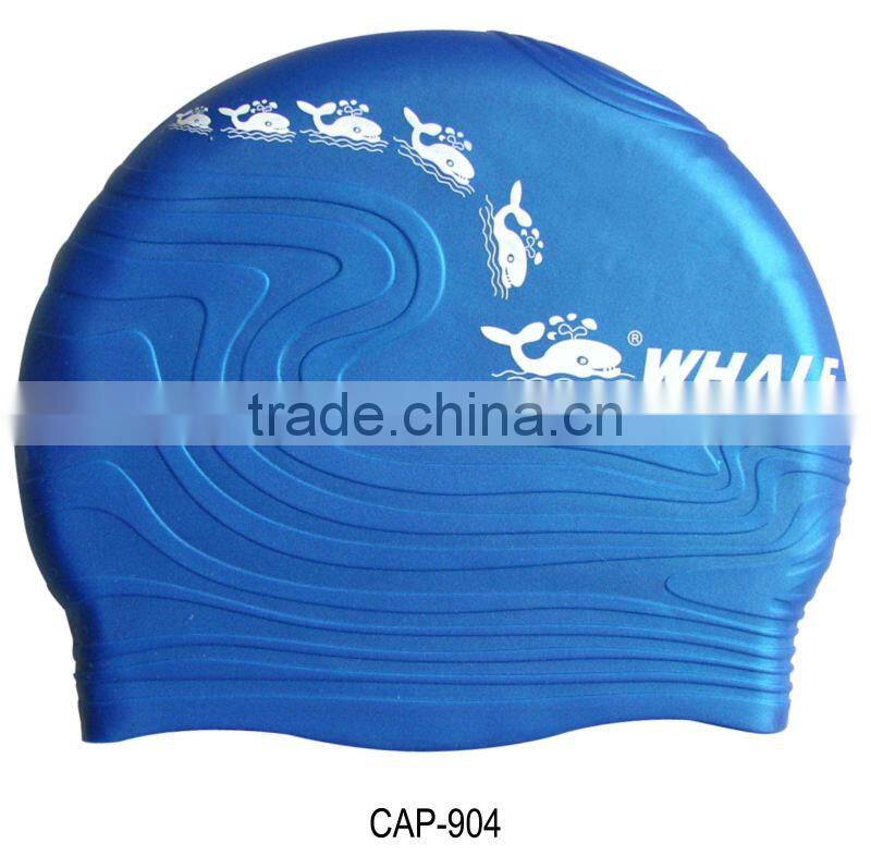 Lycra swimming cap with 100% silicone Sculptural cap(CAP-900)
