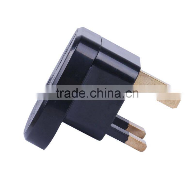 China supplier black uk euro plug adapter