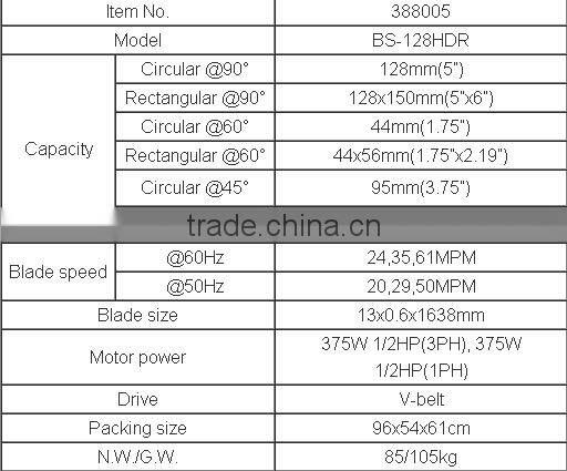 Metal Cutting Band saw BS-128HDR
