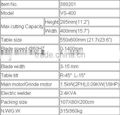 Cutting of saw VS-400
