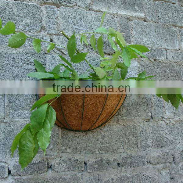 window coconut fiber hanging flower basket