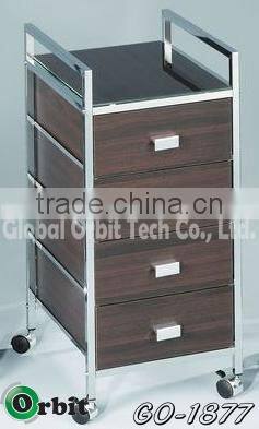 Home furniture rolling plastic storage trolley, mobile P.P drawer cart