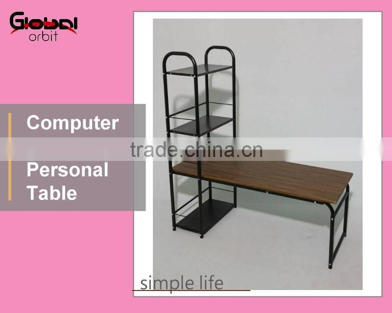 Black Laptop Cart, Computer Stand with Adjustable Table Top and Casters