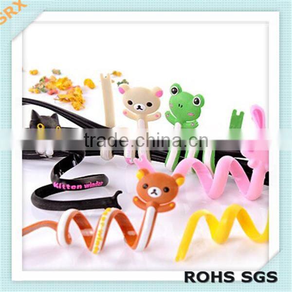Promotional fashion cartoon mini earphone wider /earphone cable winder