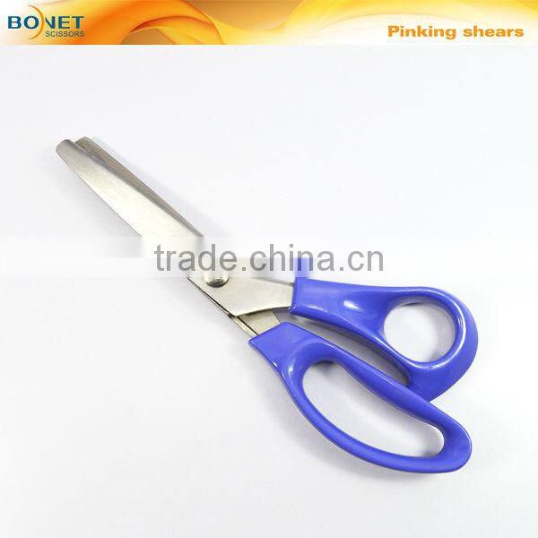S21003S CE certificated 9" Plastic handle pinking shear home scissors set