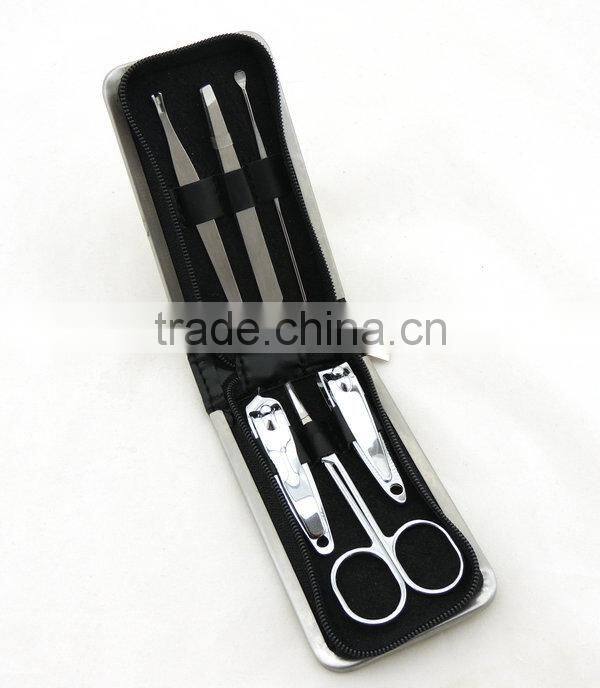Smart 7pcs stainless steel manicure tool set with PU wallet