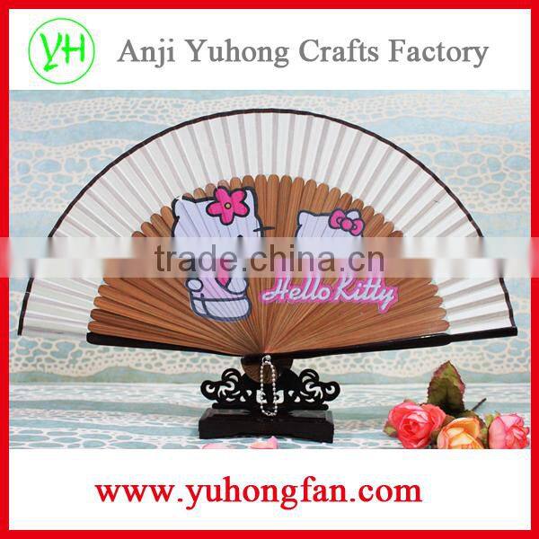High quality ladies gift fan hand n in bamboo