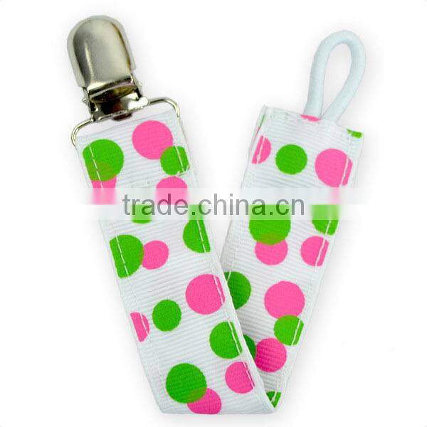 Custom Baby New Design Pacifier Clip Popular Cartoon Figures Printed Pacifier Holder With Hanging Clips