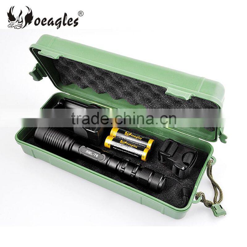 Oeagles XML T6 LED 1800 lumens Zoomable White Light LED Bicycle Flashlight Torch set