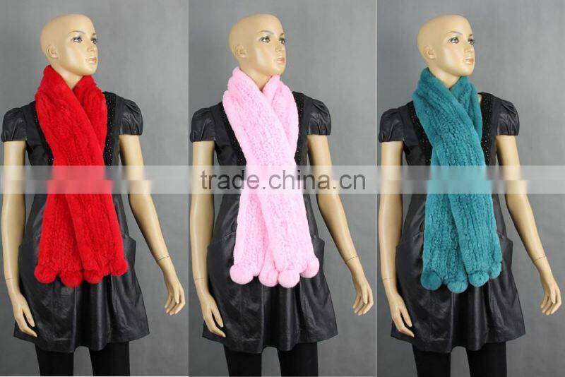 High Quality Knitted Rex-Rabbit Scarf