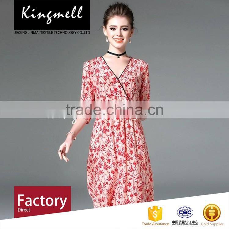 Custom digital printing vivid color silk fabric wholesale fabric