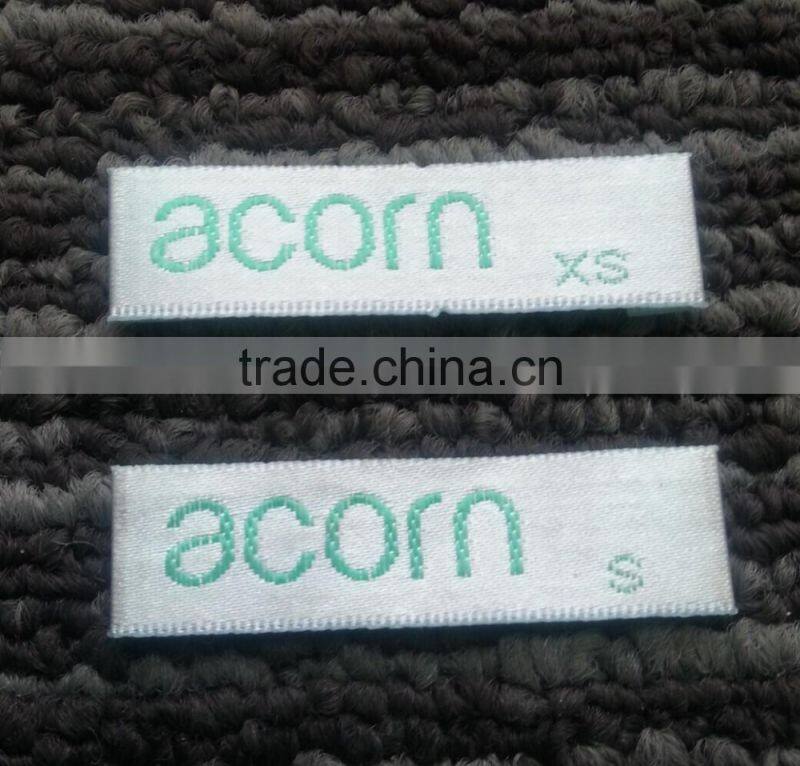 customized high density woven size label