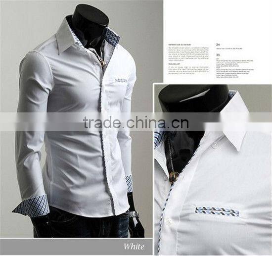 MOQ 5PCS Hot style latest fashion designs shirt for man slim fit casual man shirt
