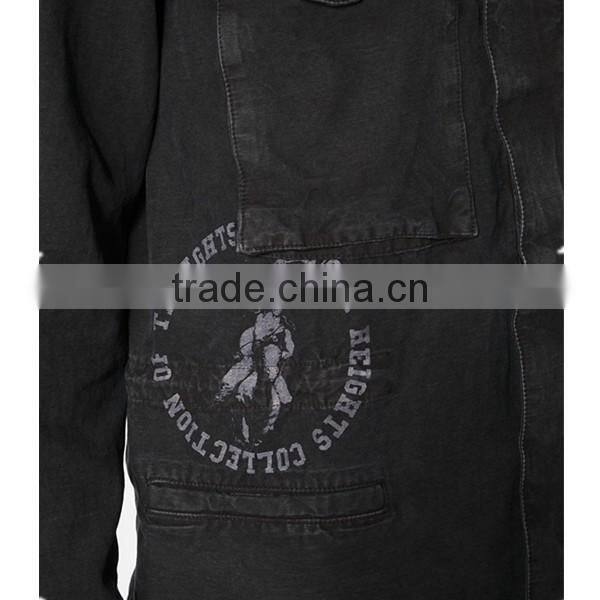 Men's Bomber Vintage Quilted Jacket with Mixed Color