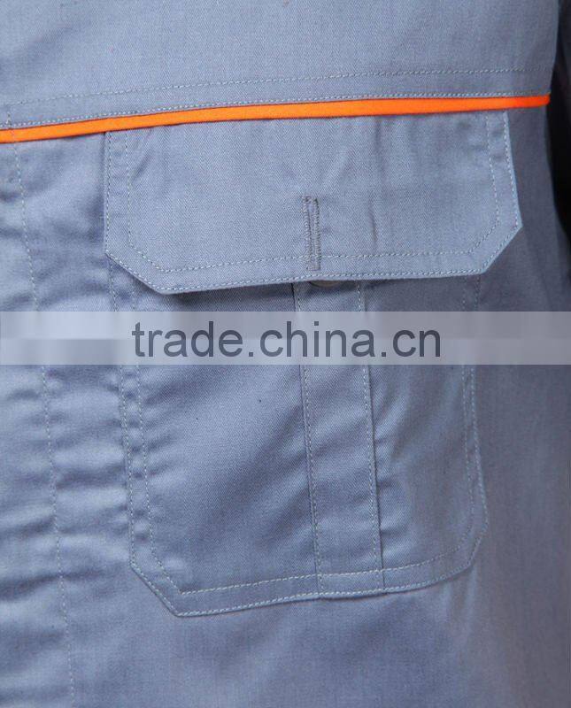Men's Short Sleeve C/N Flame Retardant Oil Workers Wear /Industrial Summer Workwear