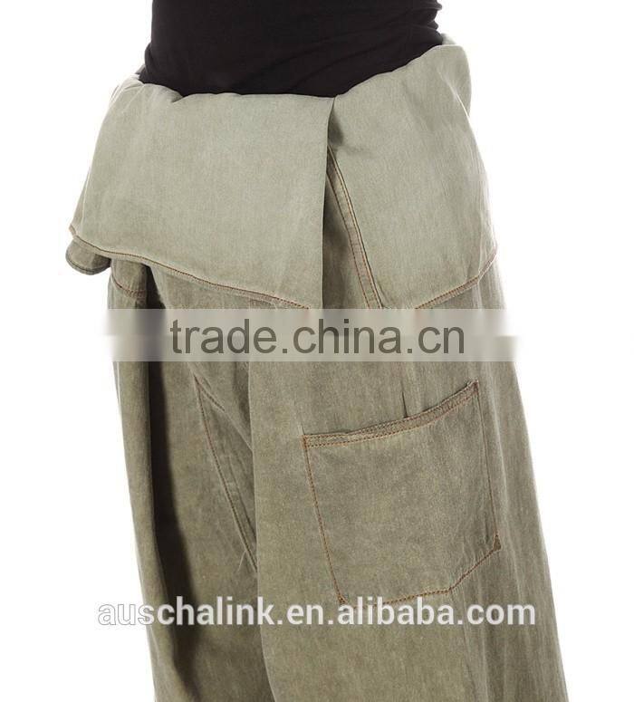 custom ladies cropped cotton trousers patterns new design