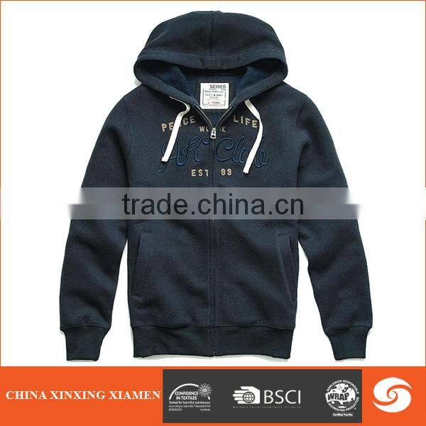 Hot sale knitting pattern open front Pure Cotton New Design Men Hoodies for Spring