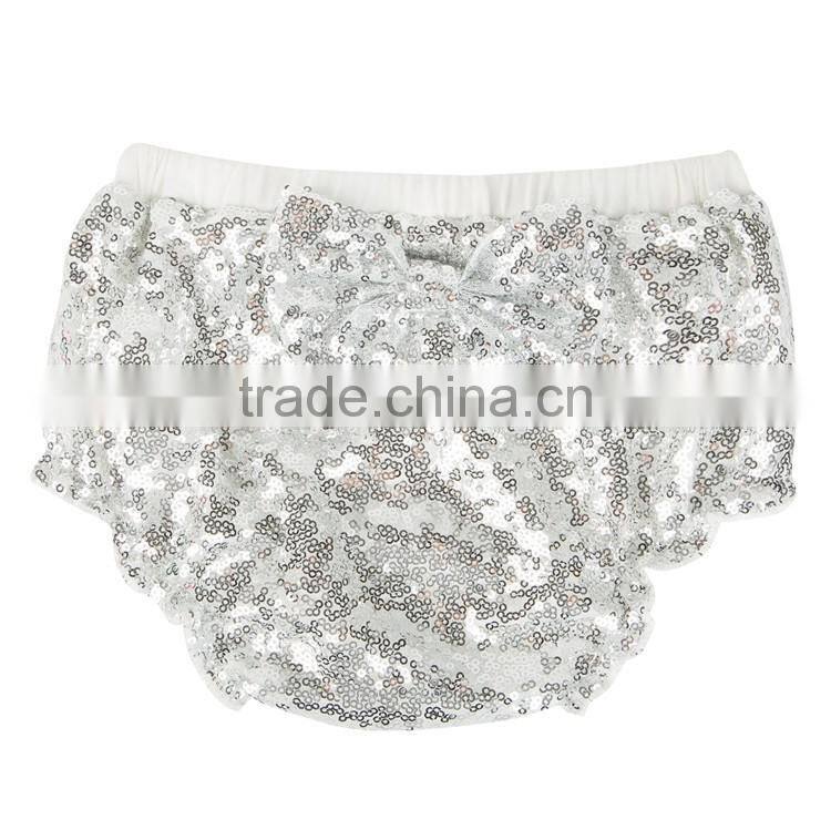 2016 manfactory boutique baby sequin bloomer with bow