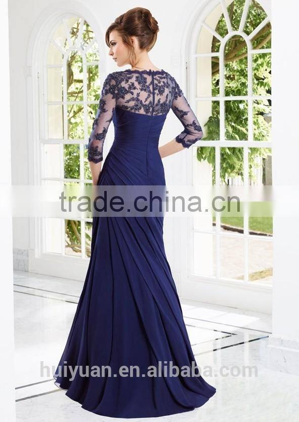 2015 Sexy Long Sleeve Lace Formal Gown