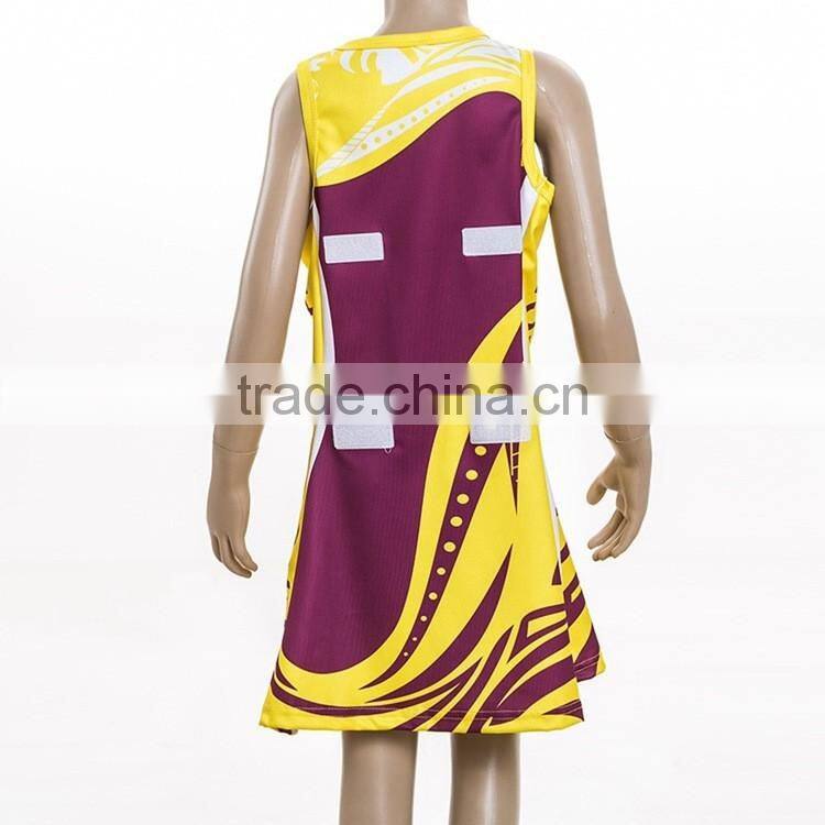 Pro team custom netball jersey custom sublimation basketball jersey netball dresses