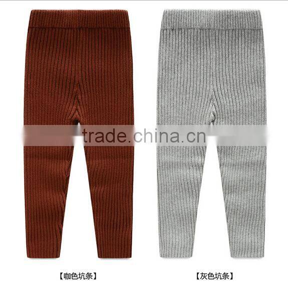 winter rib pattern children knitted leggings