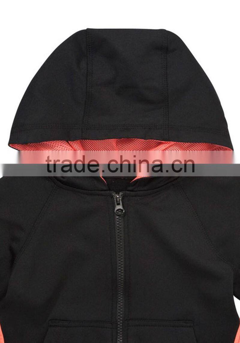 girls dri fit black gym school uniform blank hoodies with no lable hoodies kids school uniform