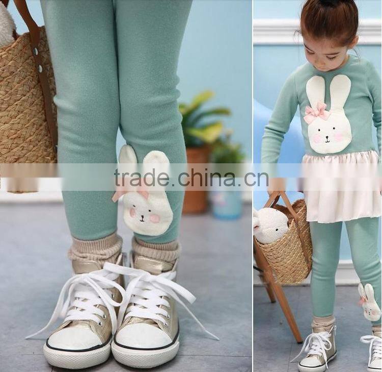 Girls Easter cotton outfit, kids Easter Bunny cloth Set, spring/autumn kids cotton suit joker rabbit skirt &leggings 2pcs suit