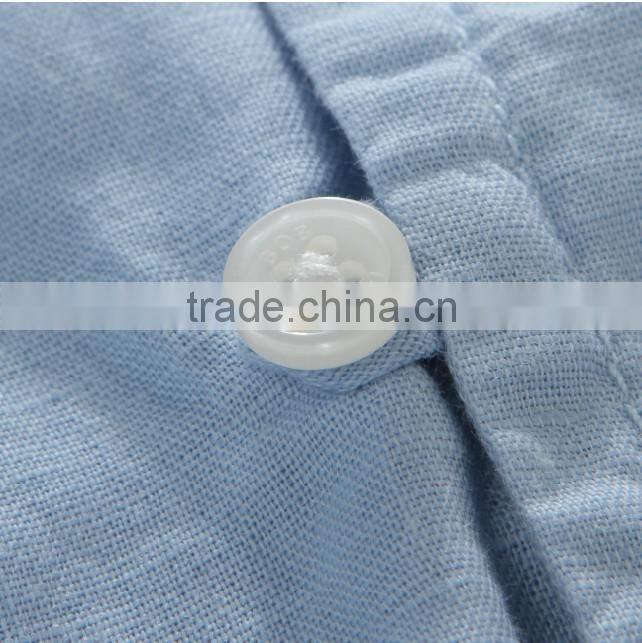 latest casual shirt design solid color sleeve tags long sleeve linen shirt