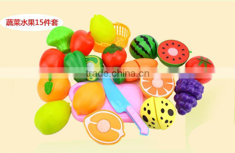 2017 children toys safe funny cut fruit vegetable toys for wholesale