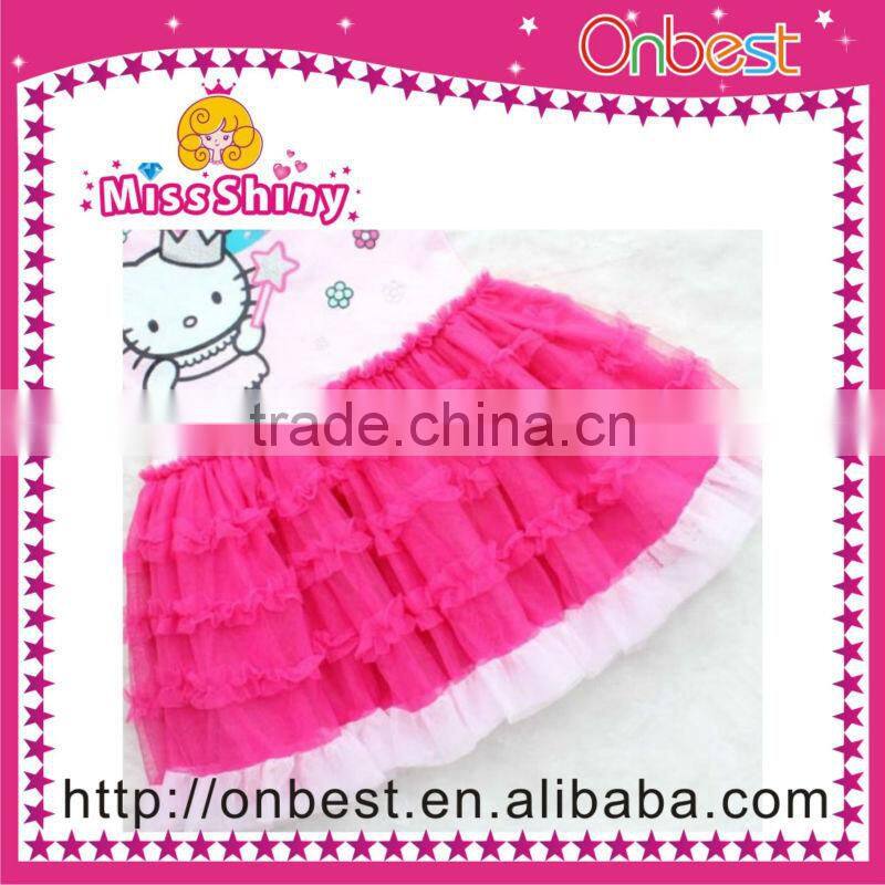Good quality Pettiskirt Baby Girl Ruffle Tutu Pettiskirt with zebra bow