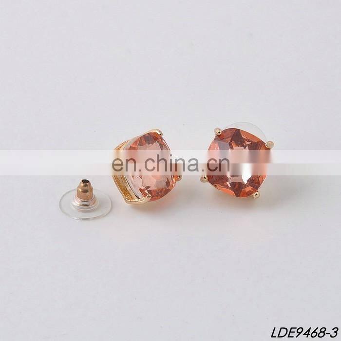 Star and moon studs square jakets earring