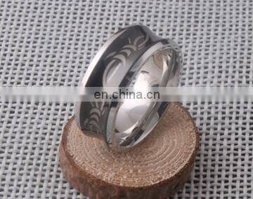 Hot Sale GODBEAD Shiny Black Men's Ring Tungsten Carbide Wedding Ring Men women Stainless steel triangle mark rings