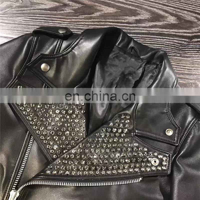 Wholesale Real Leather Jacket High End Fashion Women Harley Leather Jacket Italy Leather Jackets