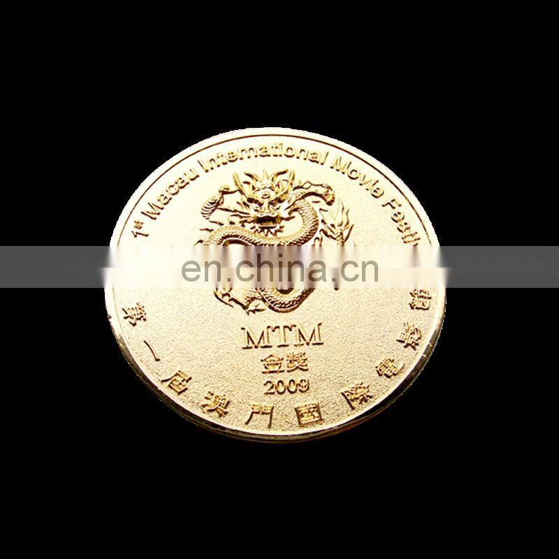 Gift used engraved logo souvenir gold coin
