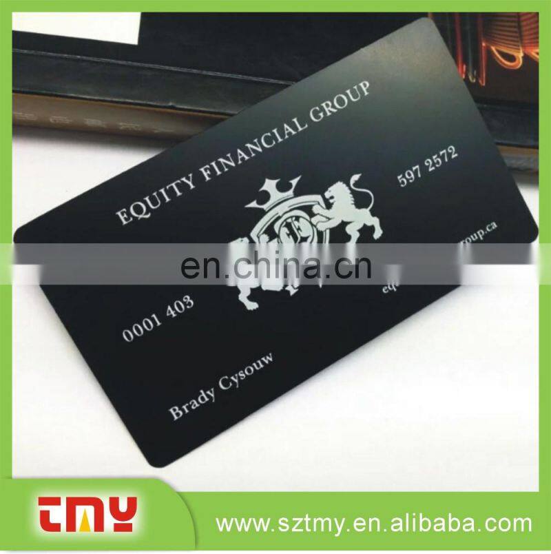 Durable and high quality business promotional matte black visa card