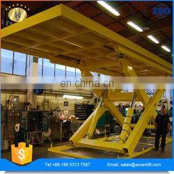 7LSJG Shandong SevenLift manual hydraulic woodworking container scissor lift table