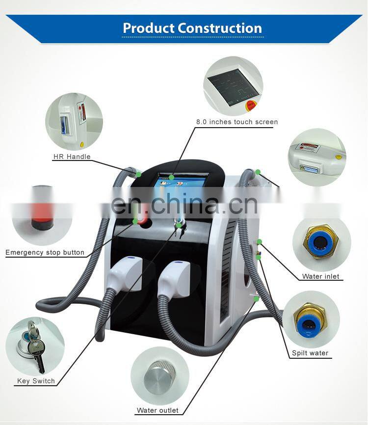 Hair removal and skin rejuvenation /desktop dual OPT / E-light laser Machine