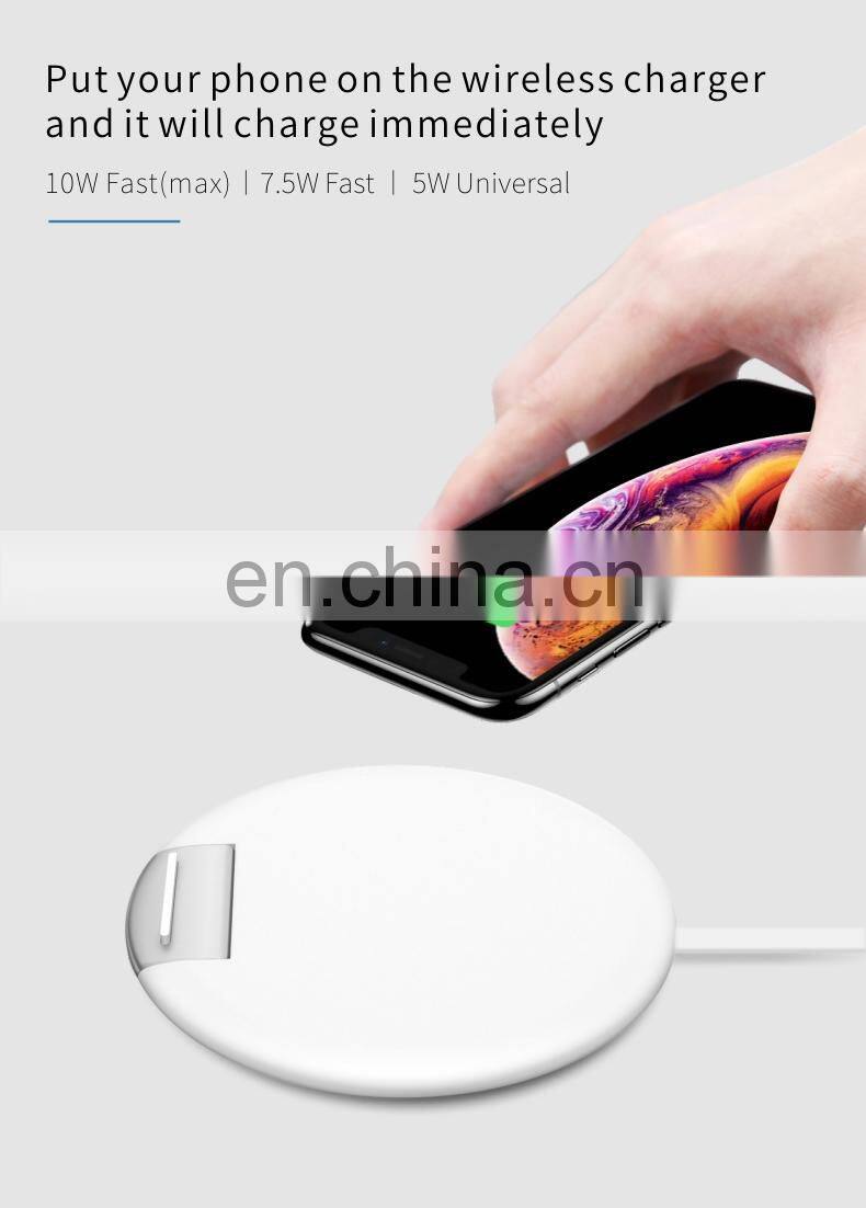 Factory wholesales Super Thin Qi-Standard Fast Charging 15W 10W 7.5W Wireless Charger
