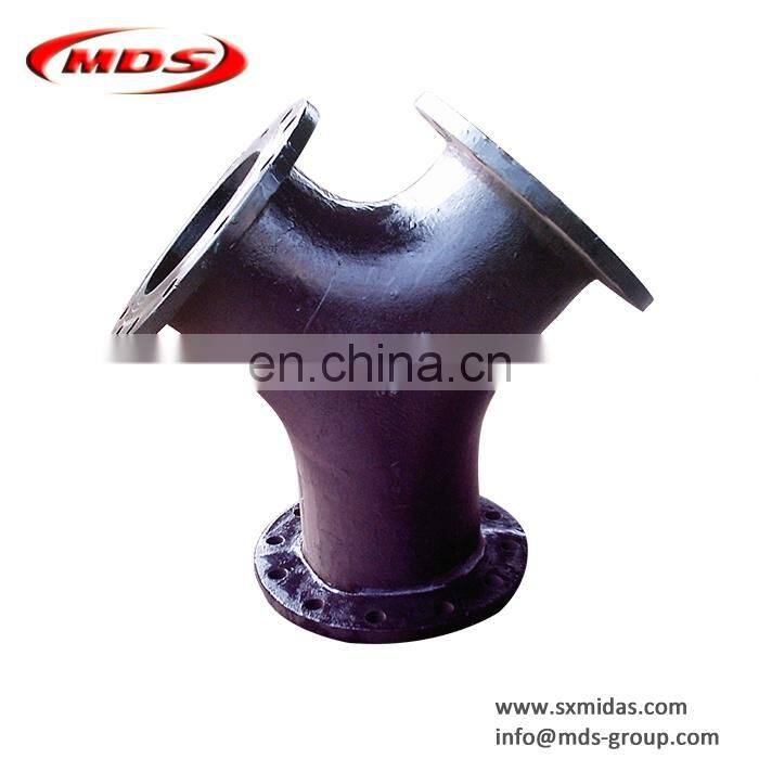 Ductile Iron All Flanged Y Tee Pipe Fitting