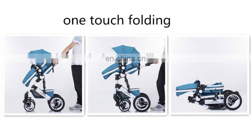 High view aluminum baby stroller/baby strollers 3 in one/baby stroller pram